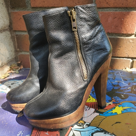 GIVANNO Leather Clog Booties - Picture 2 of 8